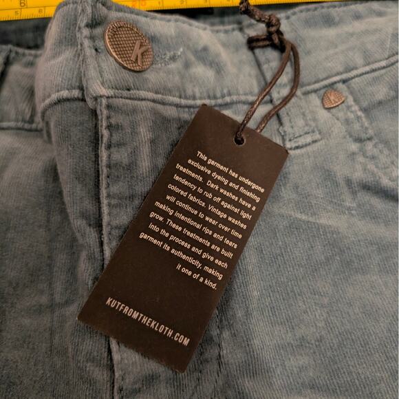 Kut from the Kloth Women's High Rise Diana Fab Ab Corduroy Skinny Jeans Size 8 - Picture 5 of 14